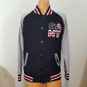 Gant Mens Rare Cotton Varsity Button Up Jacket